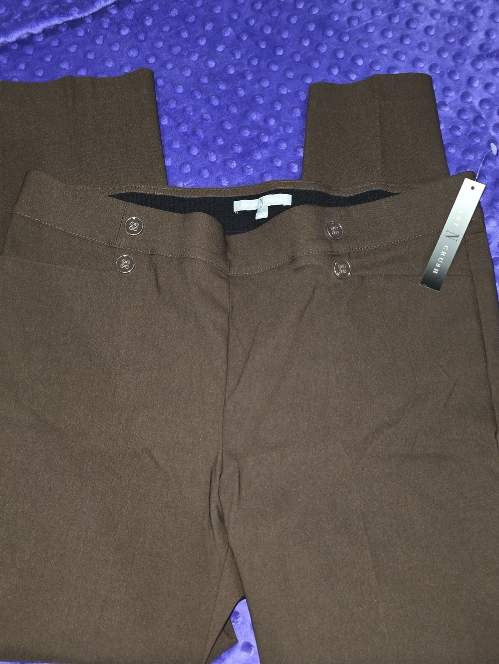 Stylish Skinny Ponte Pants in Chocolate Brown